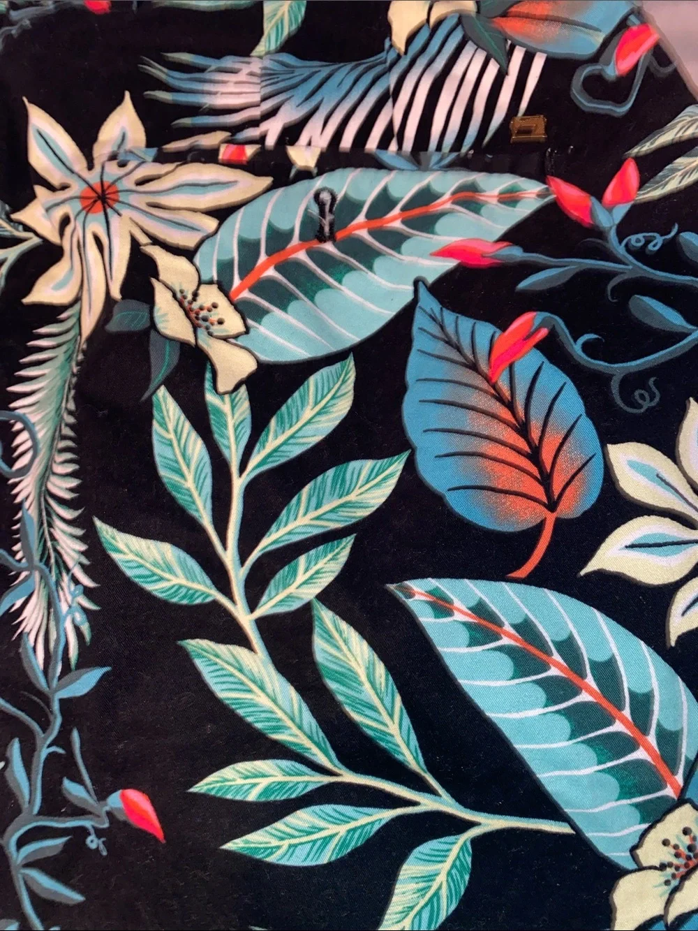 Men's Black Tropical Floral Swim Trunks - Unbranded